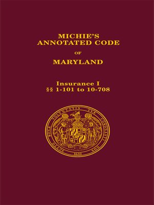 cover image of Michie's Annotated Code of Maryland